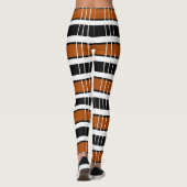 Bruin en wit speldenbruin leggings (Achterkant)