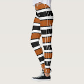 Bruin en wit speldenbruin leggings (Links)