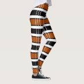 Bruin en wit speldenbruin leggings (Rechts)