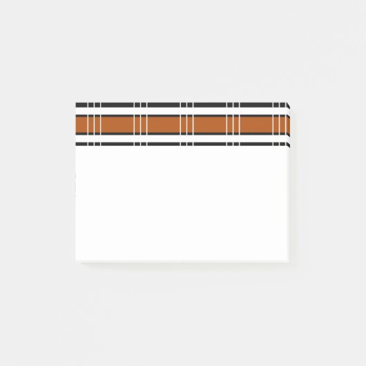 Bruin en wit speldenbruin post-it® notes (Voorkant)