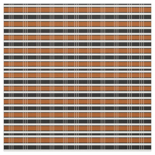 Bruin en wit speldenbruin stof (Swatch)