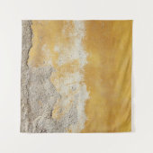 Bruin en wit steenfragment wandkleed (Voorkant (horizontaal))