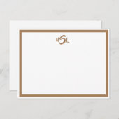 Bruin en wit Stijlvolle Kaart (Voorkant / Achterkant)