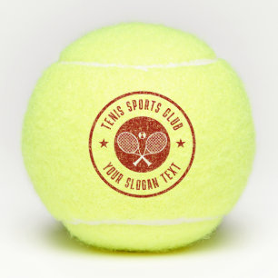 Bruin en wit Tennis Theme Club Naam Tennisballen