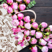 Bruin en wit Toile de Jouy Vrijgezellenfeest Groot Cadeauzakje