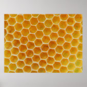 Bruin en wit vierkant patroon poster (Voorkant)