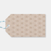 Bruin- en witflessenpatroon cadeaulabel (Achterkant Horizontaal)