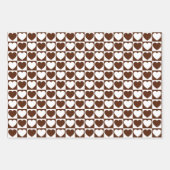 Bruin- en witharten inpakpapier vel (Voorkant)