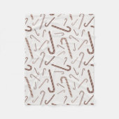 Bruin- en witkanaalpatroon fleece deken (Voorkant)