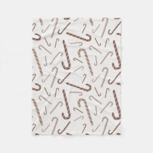 Bruin- en witkanaalpatroon fleece deken