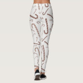 Bruin- en witkanaalpatroon leggings (Achterkant)