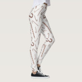 Bruin- en witkanaalpatroon leggings (Rechts)