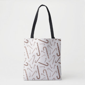 Bruin- en witkanaalpatroon tote bag