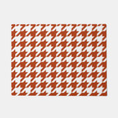 Bruin en Witte Houndstooth Check Deurmat (Voorkant)