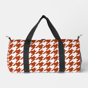 Bruin en Witte Houndstooth Check Plunjezak