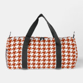 Bruin en Witte Houndstooth Check Plunjezak (Achterkant)