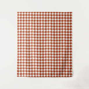 Bruin en Witte Houndstooth Check Wandkleed