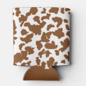 Bruin en witte Koeienhuid Blikjeskoeler (Achterkant)