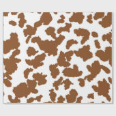 Bruin en witte Koeienhuid Cadeaupapier (Vlak)