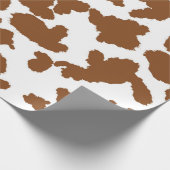 Bruin en witte Koeienhuid Cadeaupapier (Hoek)
