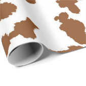 Bruin en witte Koeienhuid Cadeaupapier (Rol Hoek)