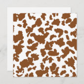 Bruin en witte Koeienhuid Feestdagenkaart (Voorkant / Achterkant)