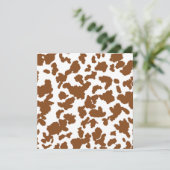 Bruin en witte Koeienhuid Feestdagenkaart (Staand voorkant)