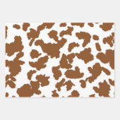Bruin en witte Koeienhuid Inpakpapier Vel (Voorkant)