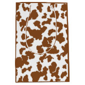 Bruin en witte Koeienhuid Medium Cadeauzakje (Voorkant)