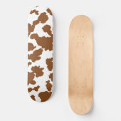 Bruin en witte Koeienhuid Persoonlijk Skateboard (Voorkant)