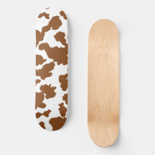 Bruin en witte Koeienhuid Persoonlijk Skateboard