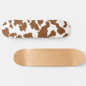 Bruin en witte Koeienhuid Persoonlijk Skateboard (Horizontaal)