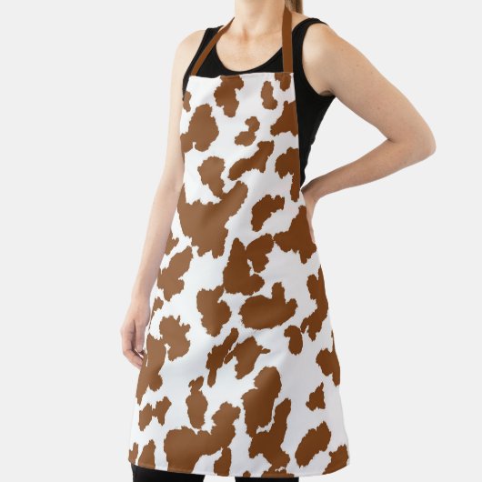 Bruin en witte Koeienhuid Schort (Insitu)