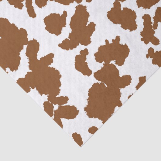 Bruin en witte Koeienhuid Tissuepapier (Detail)