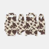 Bruin en Witte koeienprint gevelstijldoos Bedankdoosjes (Uitgevouwen)