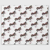 Bruin en witte spaniel cadeaupapier (Vlak)