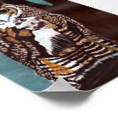 Bruin en Witte Uil Poster (Hoek)