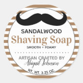 Bruin- en wittekoolzeeflabel ronde sticker (Voorkant)