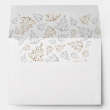 Bruin en zilver Elegant kerstbomen Pattern