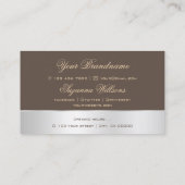 Bruin en zilver Roos met deklaag met Logo Visitekaartje (Achterkant)