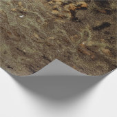 Bruin en zwart abstract schilderij cadeaupapier (Hoek)