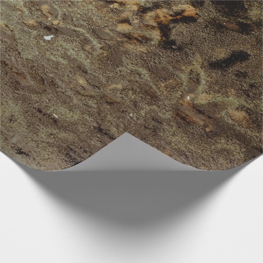 Bruin en zwart abstract schilderij cadeaupapier (Hoek)