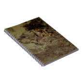 Bruin en zwart abstract schilderij notitieboek (Rechterzijde)