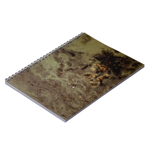 Bruin en zwart abstract schilderij notitieboek (Linkerzijde)