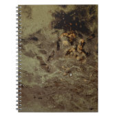Bruin en zwart abstract schilderij notitieboek (Voorkant)