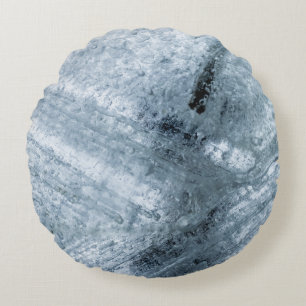 Bruin en zwart abstract schilderij rond kussen