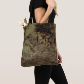 Bruin en zwart abstract schilderij tote bag (Dichtbij)