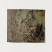 Bruin en zwart abstract schilderij wandkleed (Voorkant (horizontaal))