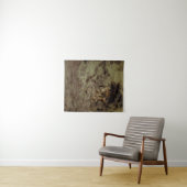 Bruin en zwart abstract schilderij wandkleed (In Situ (horizontaal))