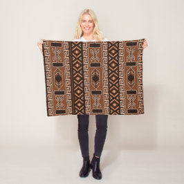 Bruin en zwart Azteeks patroon Fleece Deken